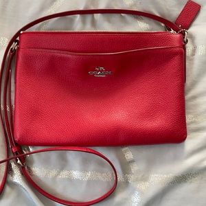 Red COACH bag